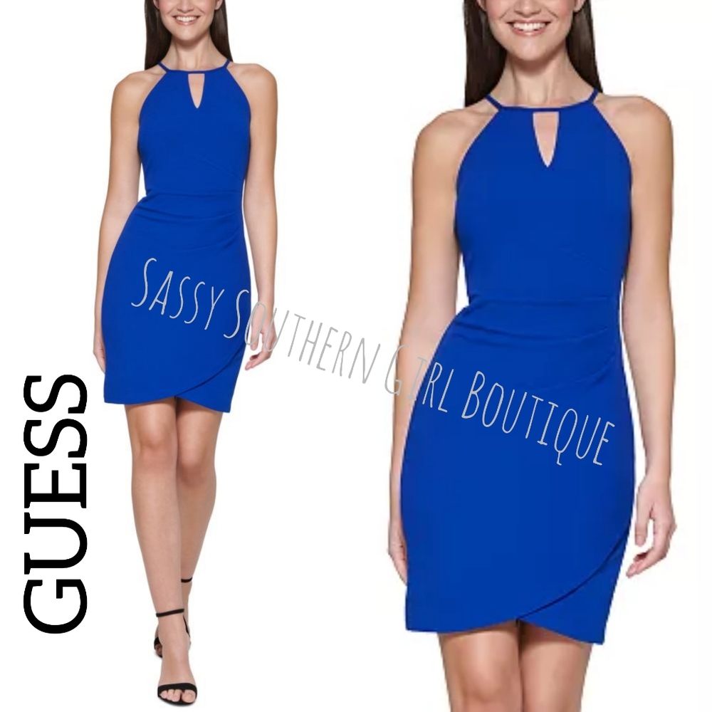 ⭐🆕 Guess Blue Keyhole Dress